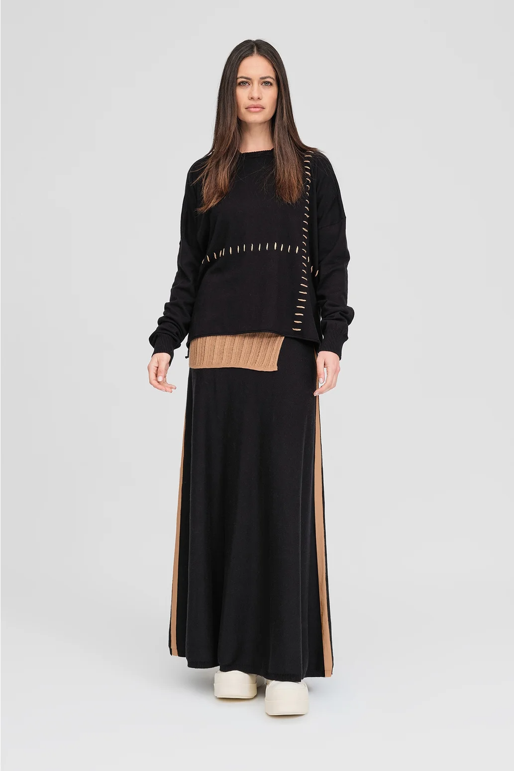 Taylor Complacent Skirt - Black/Toffee