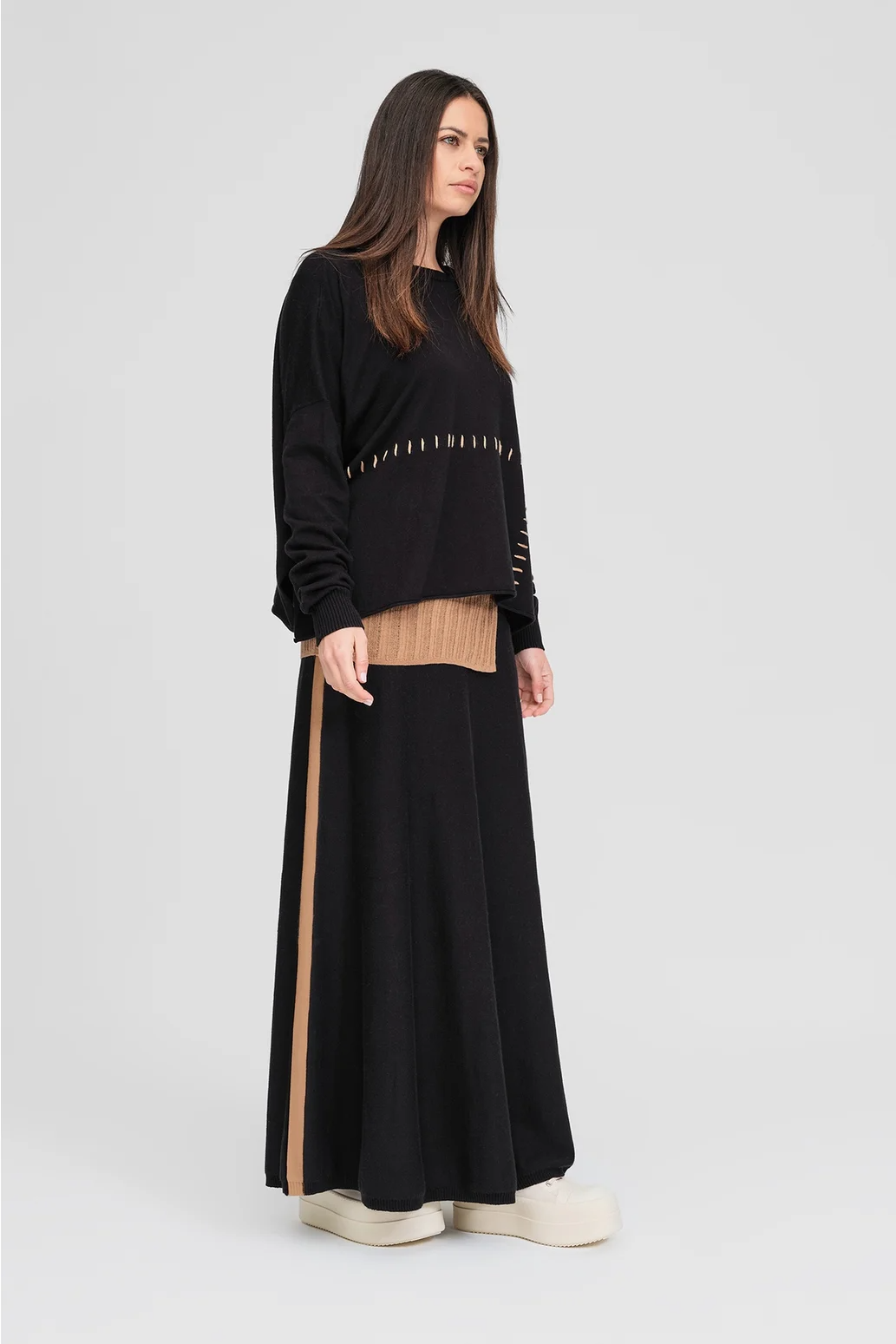 Taylor Complacent Skirt - Black/Toffee