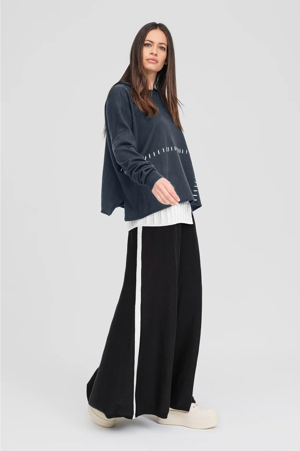 Taylor Stitched Lucent Hoodie - Storm/Ivory
