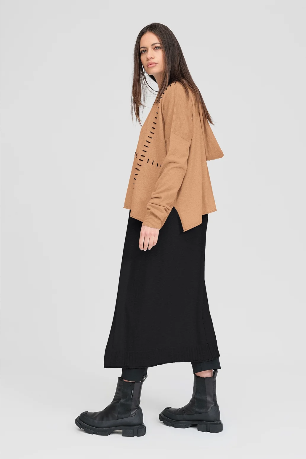 Taylor Stitched Lucent Hoodie - Toffee/Black