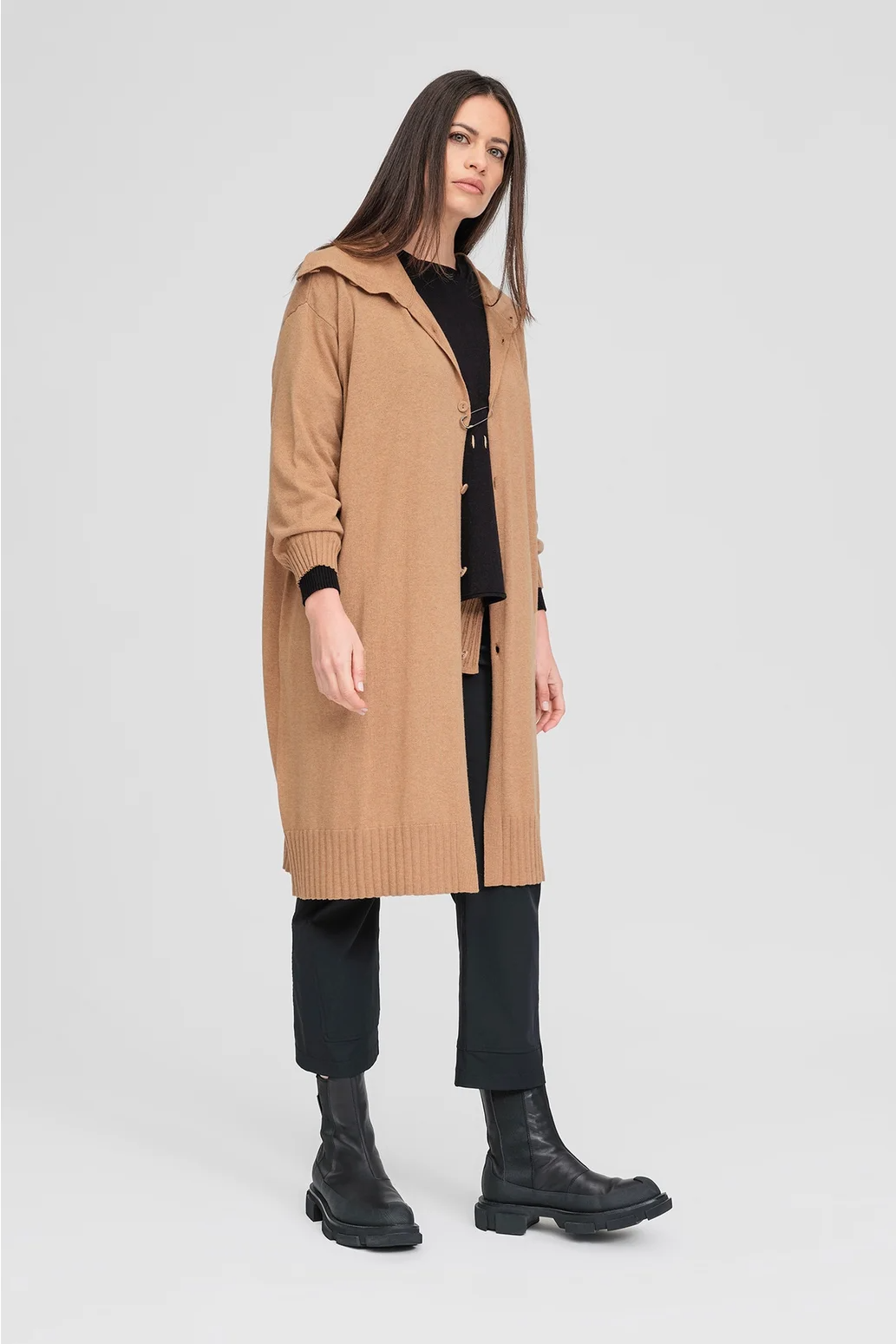 Taylor Pinned Coat - Toffee