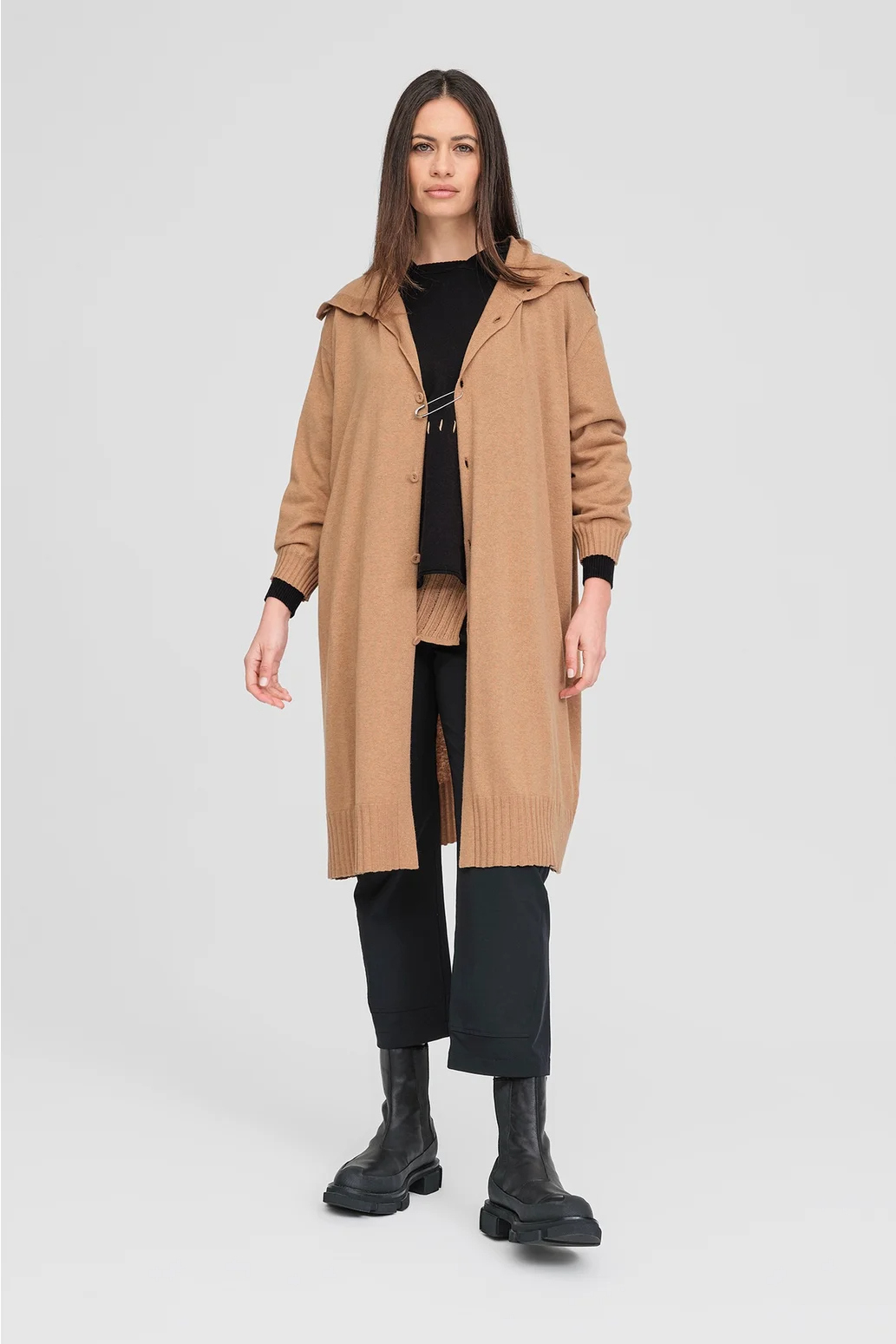 Taylor Pinned Coat - Toffee