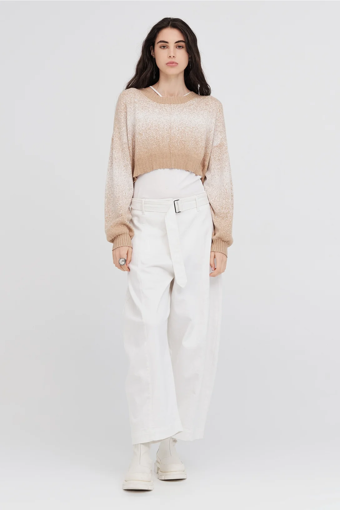 Taylor Gradient Art Sweater - Sand/Ivory