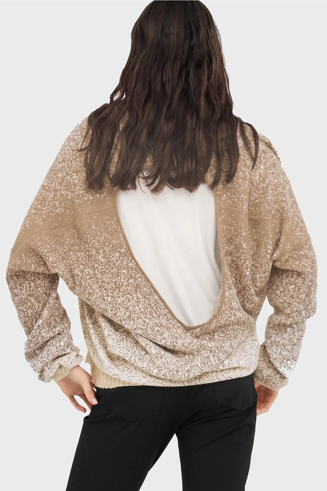Taylor Gradient Submerge Sweater - Sand/Ivory
