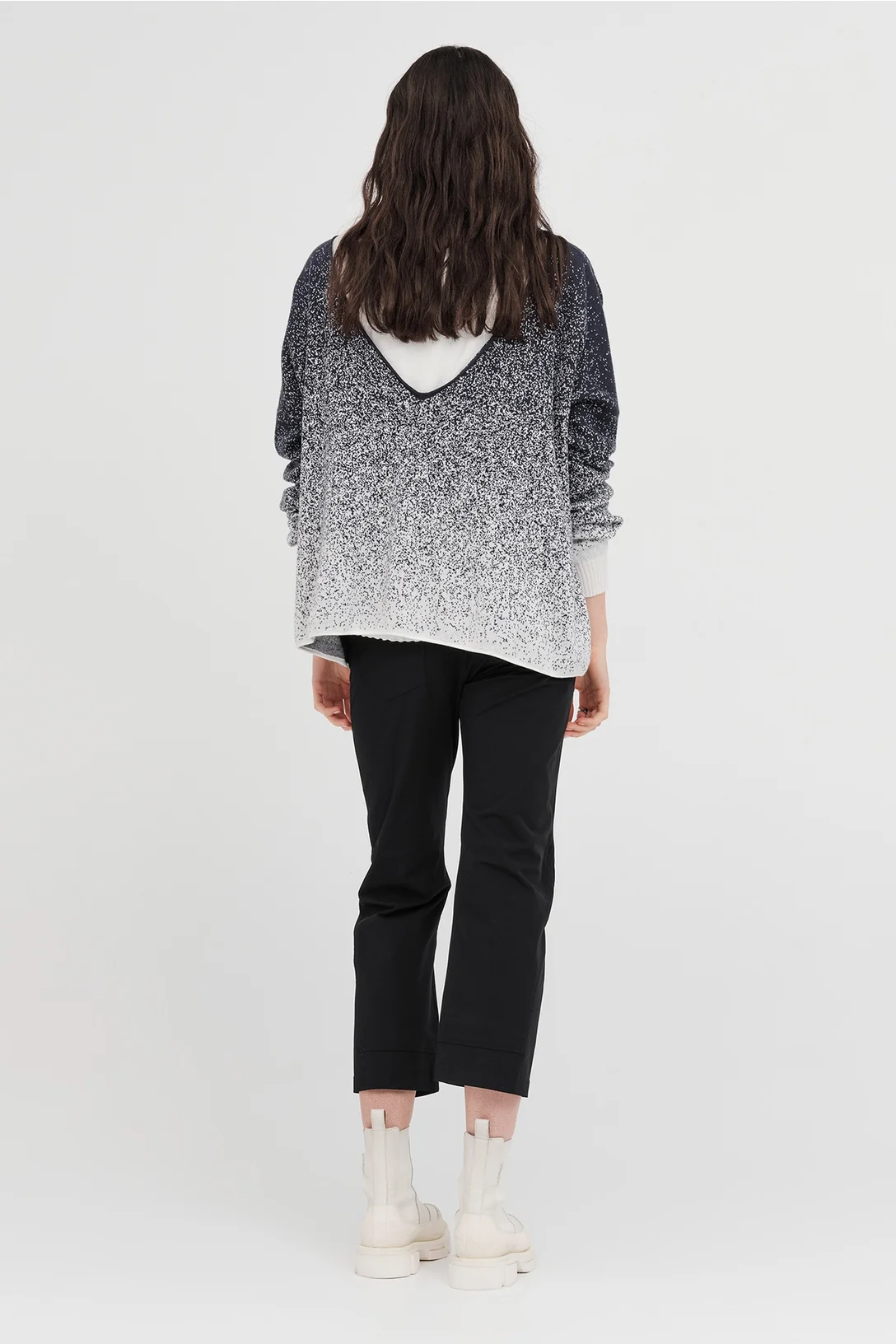 Taylor Gradient Submerge Sweater - Smoke/Ivory