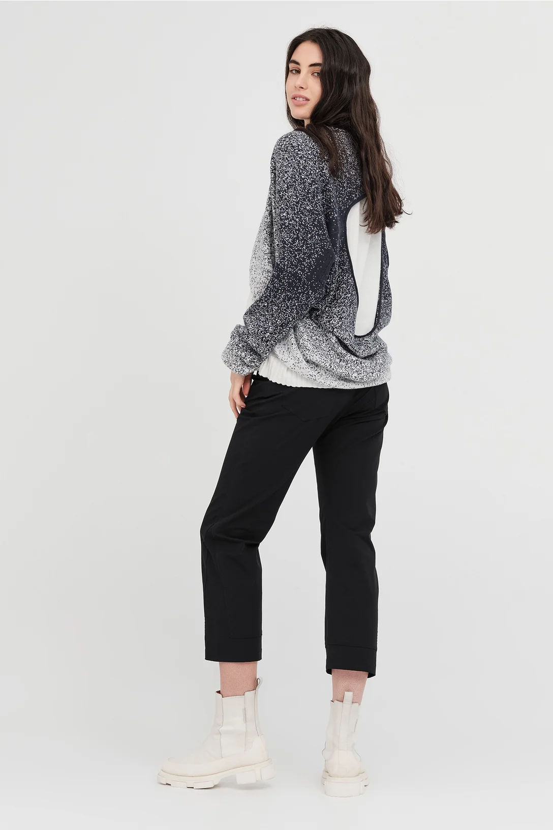 Taylor Gradient Submerge Sweater - Smoke/Ivory