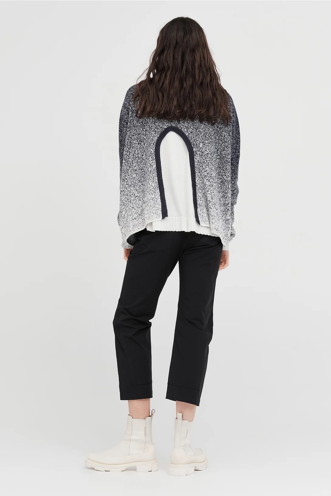 Taylor Gradient Submerge Sweater - Smoke/Ivory