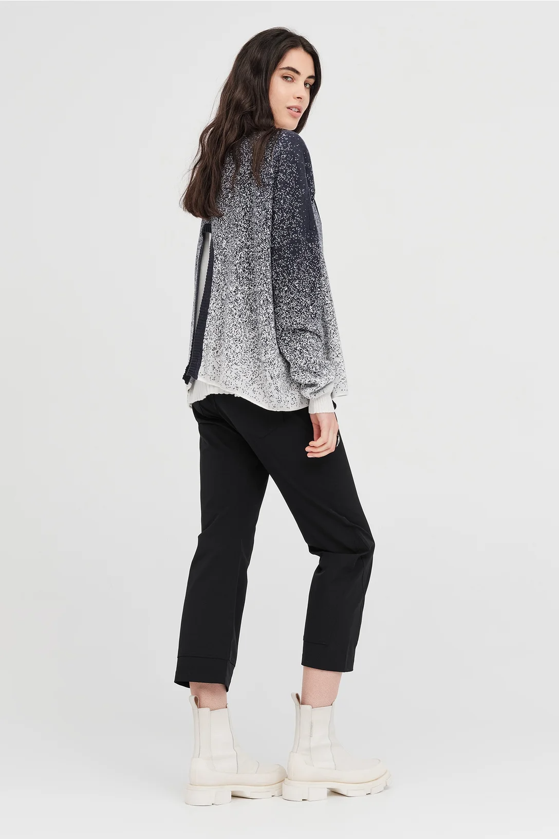 Taylor Gradient Submerge Sweater - Smoke/Ivory