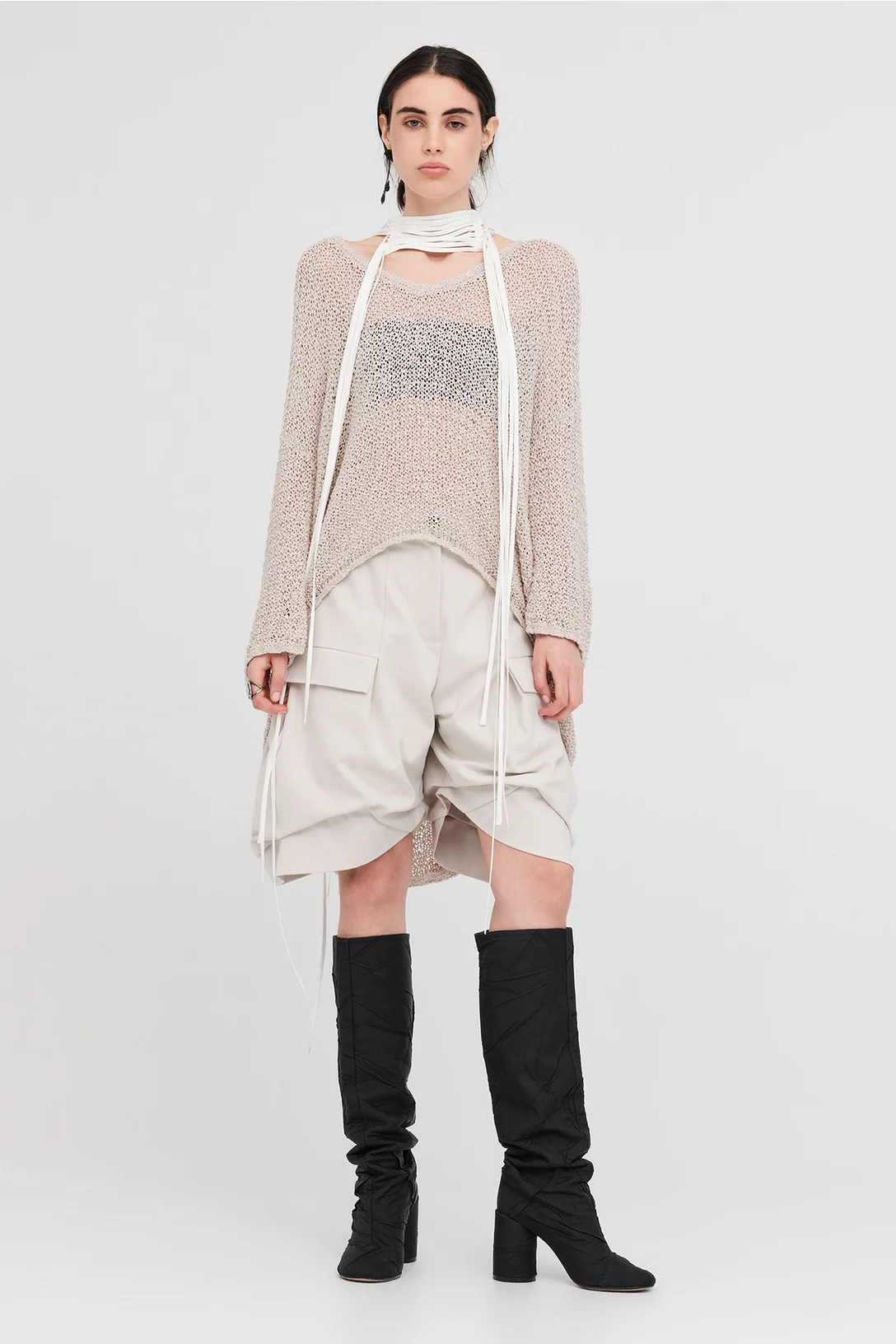 Taylor Textured Screen Sweater - Dune