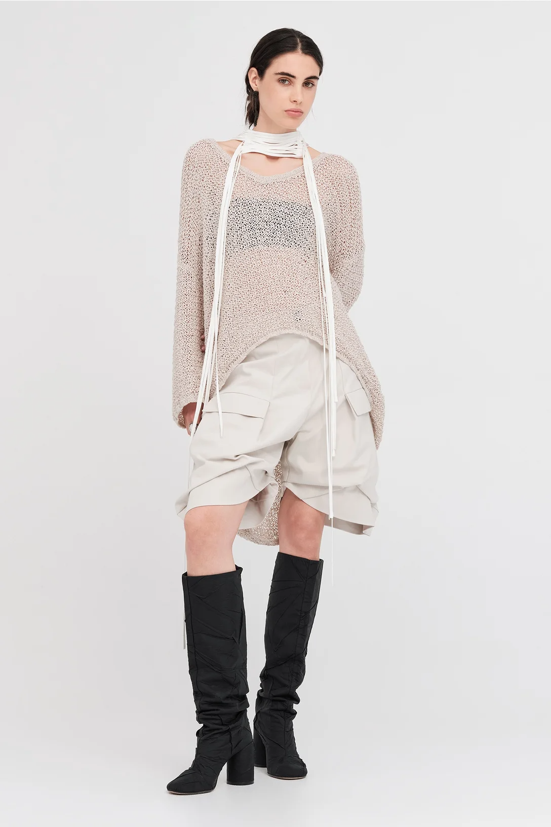 Taylor Textured Screen Sweater - Dune