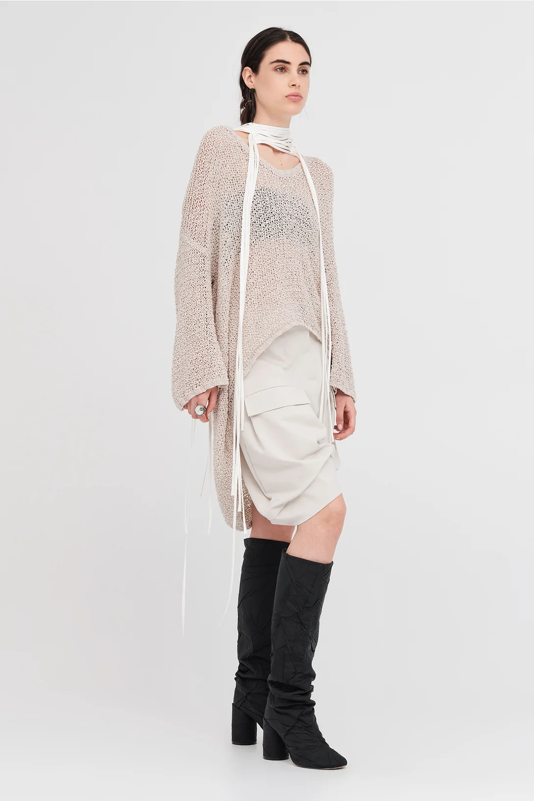 Taylor Textured Screen Sweater - Dune