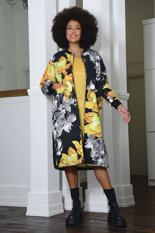 Curate Puff Piece Coat - Yellow