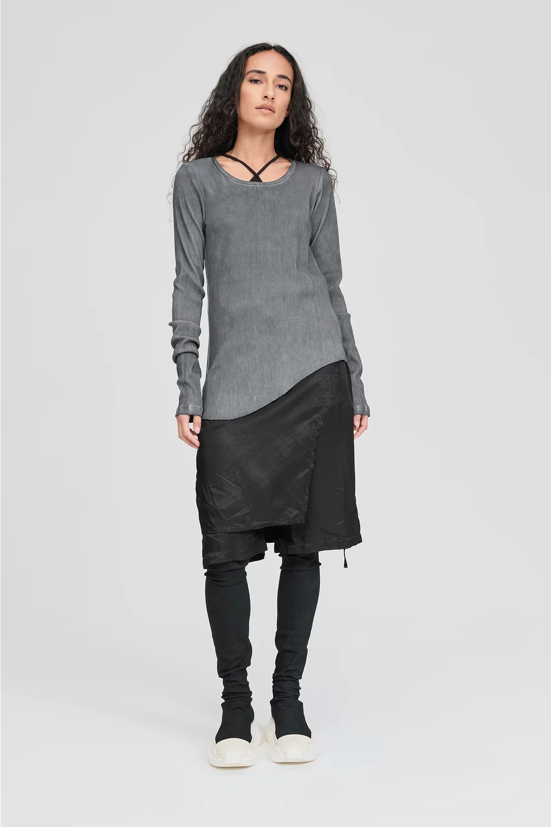 Taylor Ribbed Camber Tunic - Diffused Vapour
