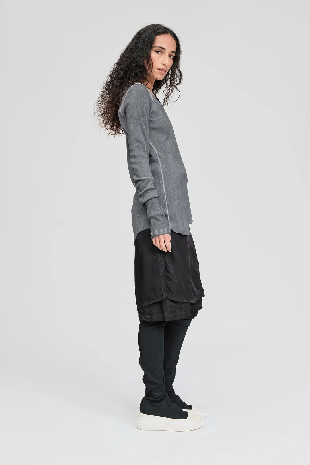 Taylor Ribbed Camber Tunic - Diffused Vapour