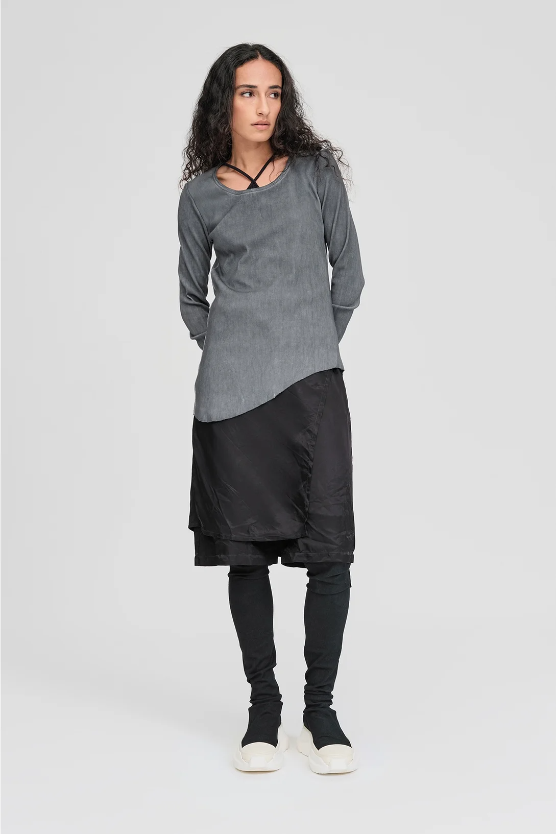 Taylor Ribbed Camber Tunic - Diffused Vapour