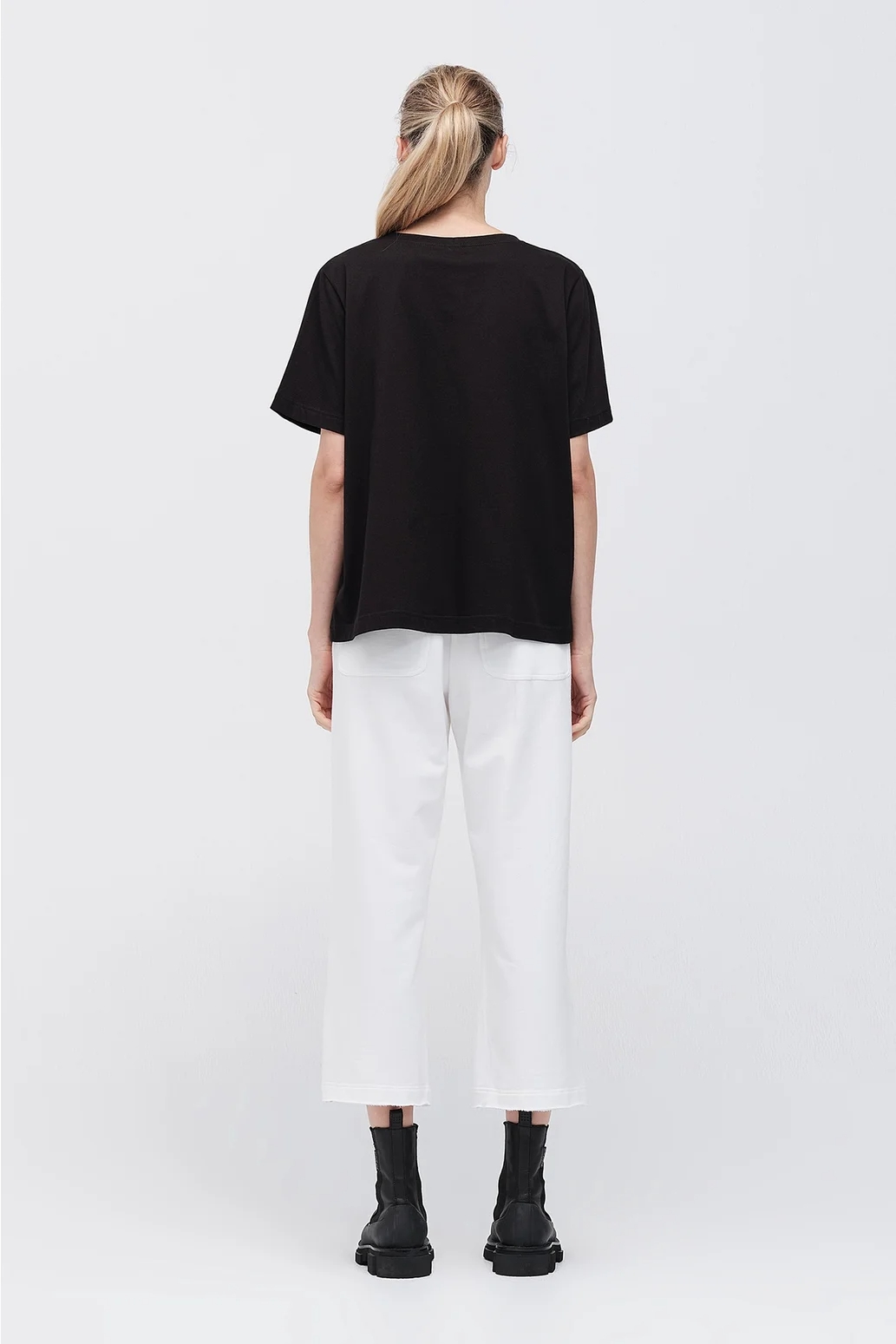 Taylor Cusp Tee - Black/Ivory