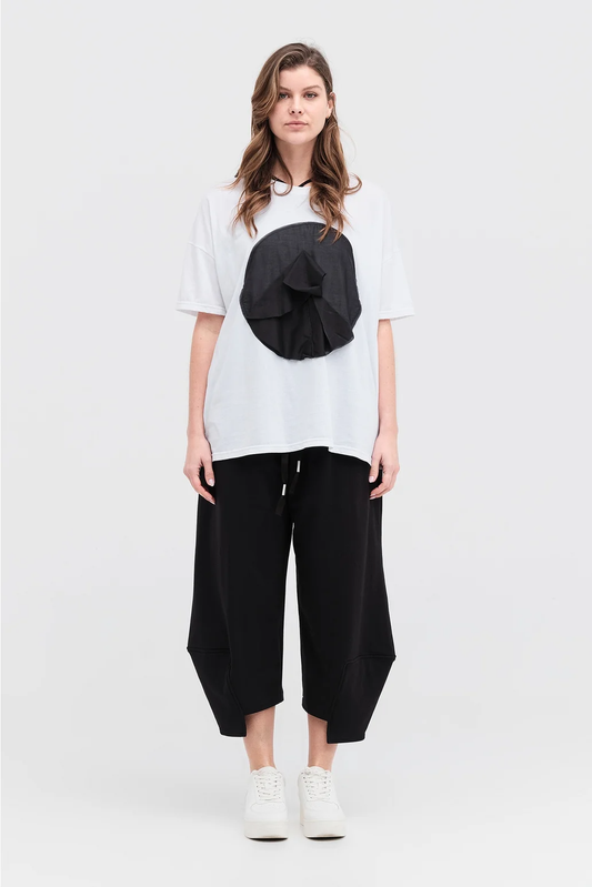 Taylor Circ Module Tee - Ivory/Black
