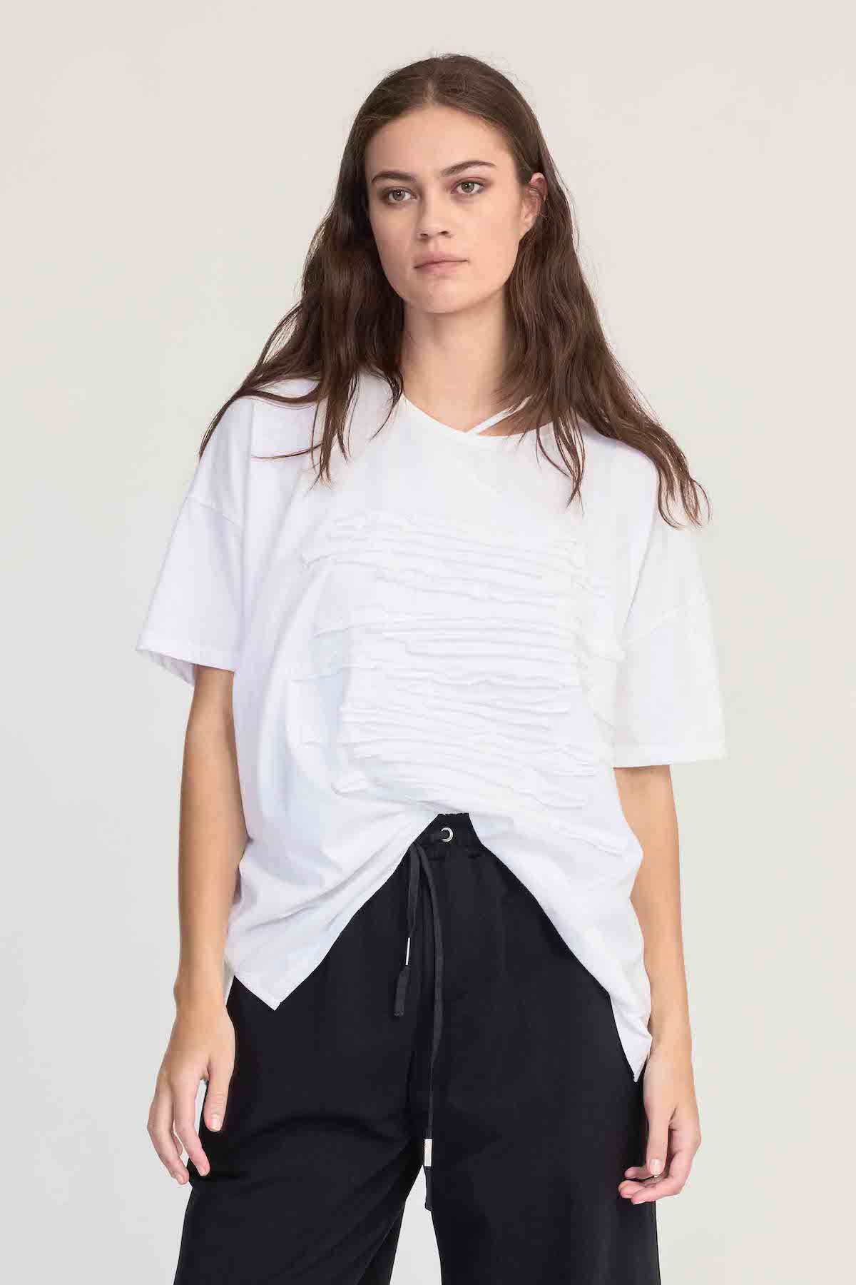 Taylor Strip Module Tee - White/White XX