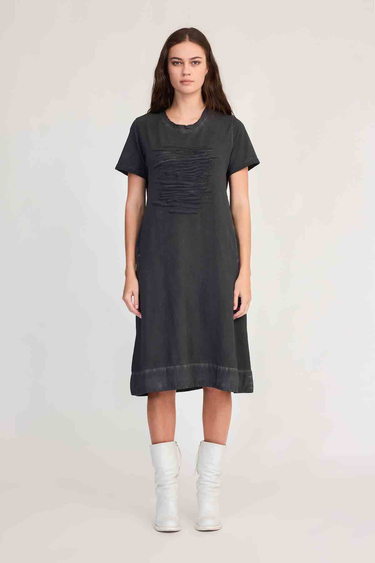 Taylor Strand T-Shirt Dress - Blackened Grey