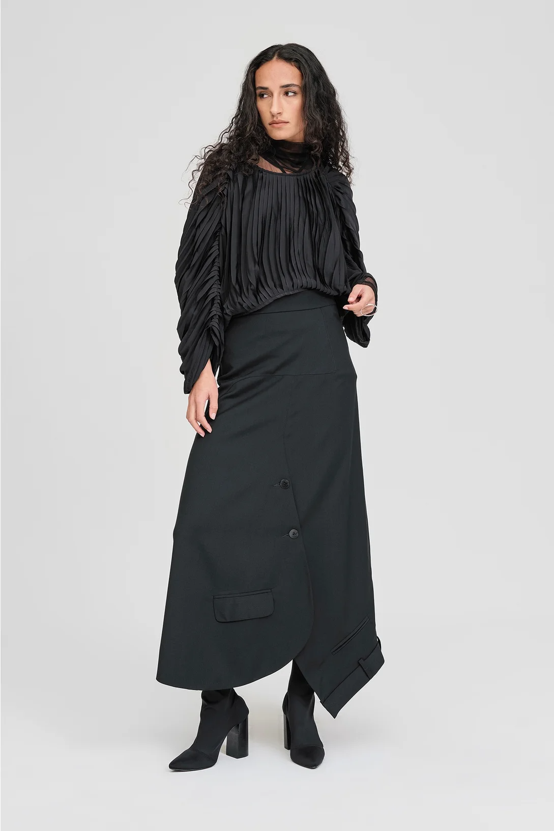 Taylor Rumple Sweater - Black
