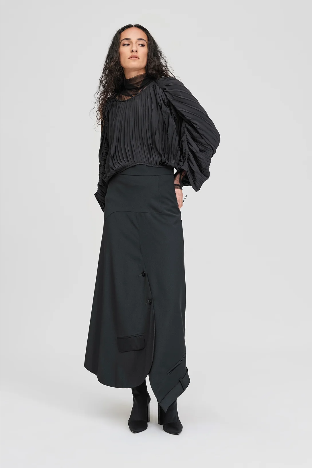 Taylor Rumple Sweater - Black