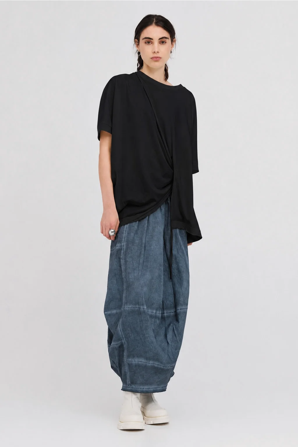 Taylor Tied Faction Tee - Black/Black
