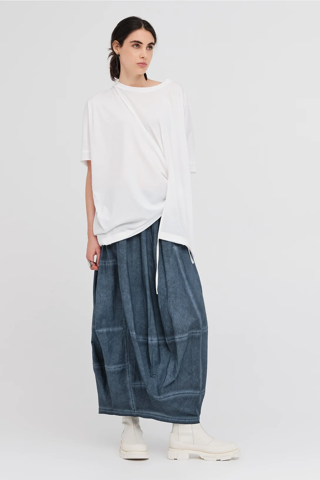 Taylor Tied Faction Tee - Ivory/Ivory