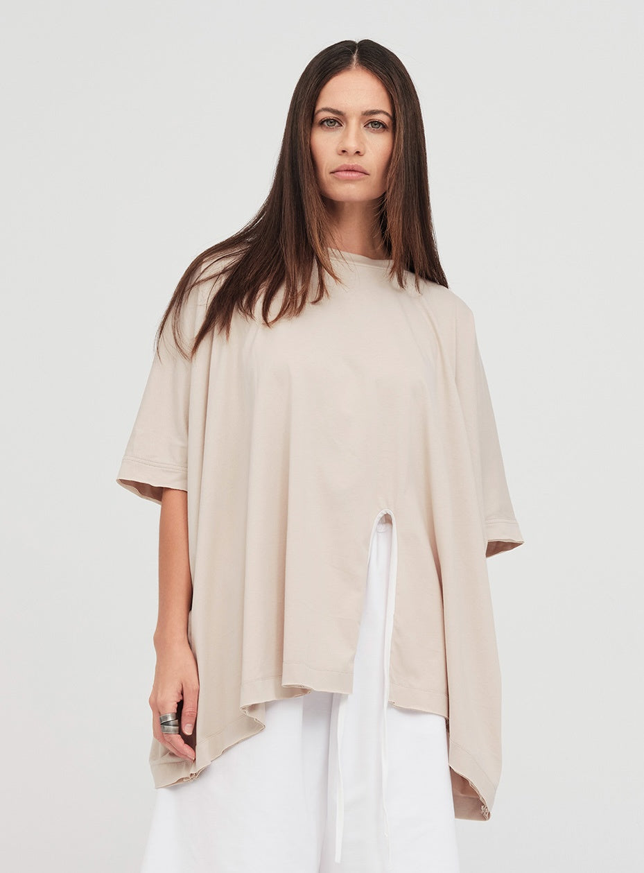 Taylor Tied Faction Tee - Sand/Ivory
