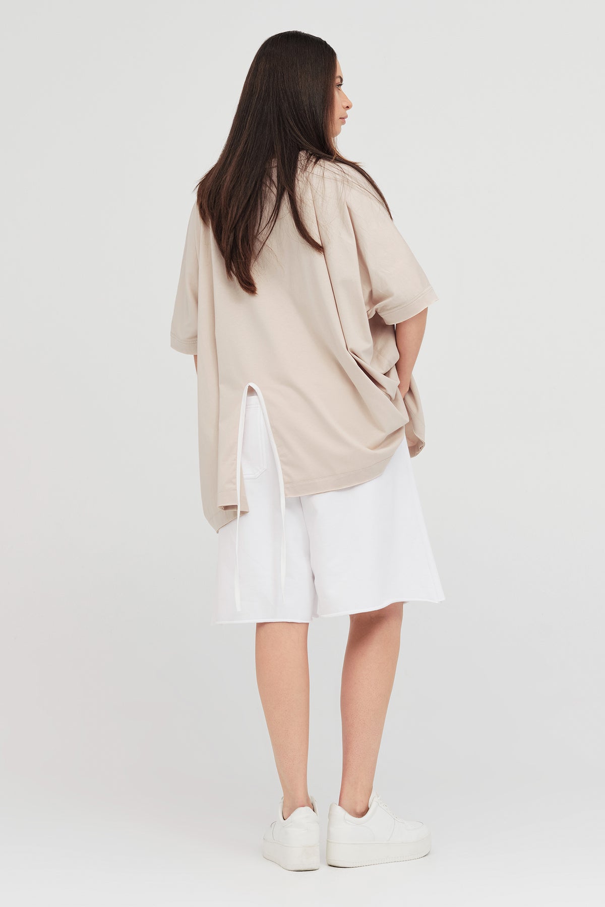 Taylor Tied Faction Tee - Sand/Ivory