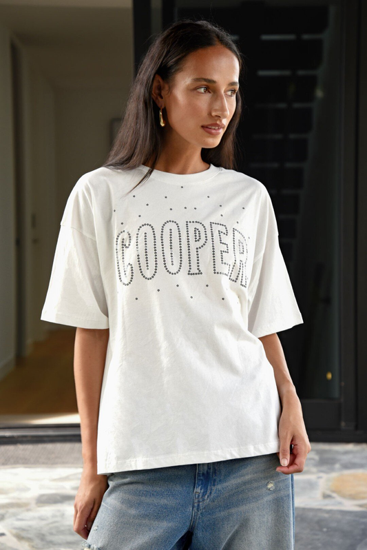 Cooper Sparkle Stars T-Shirt - White