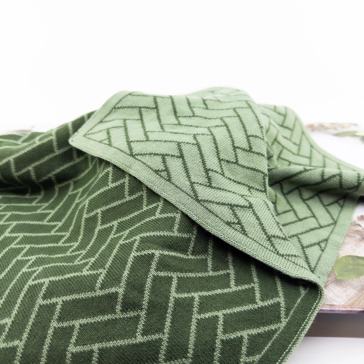 Ecovask Kitchen Towel Duo - Forest Herringbone