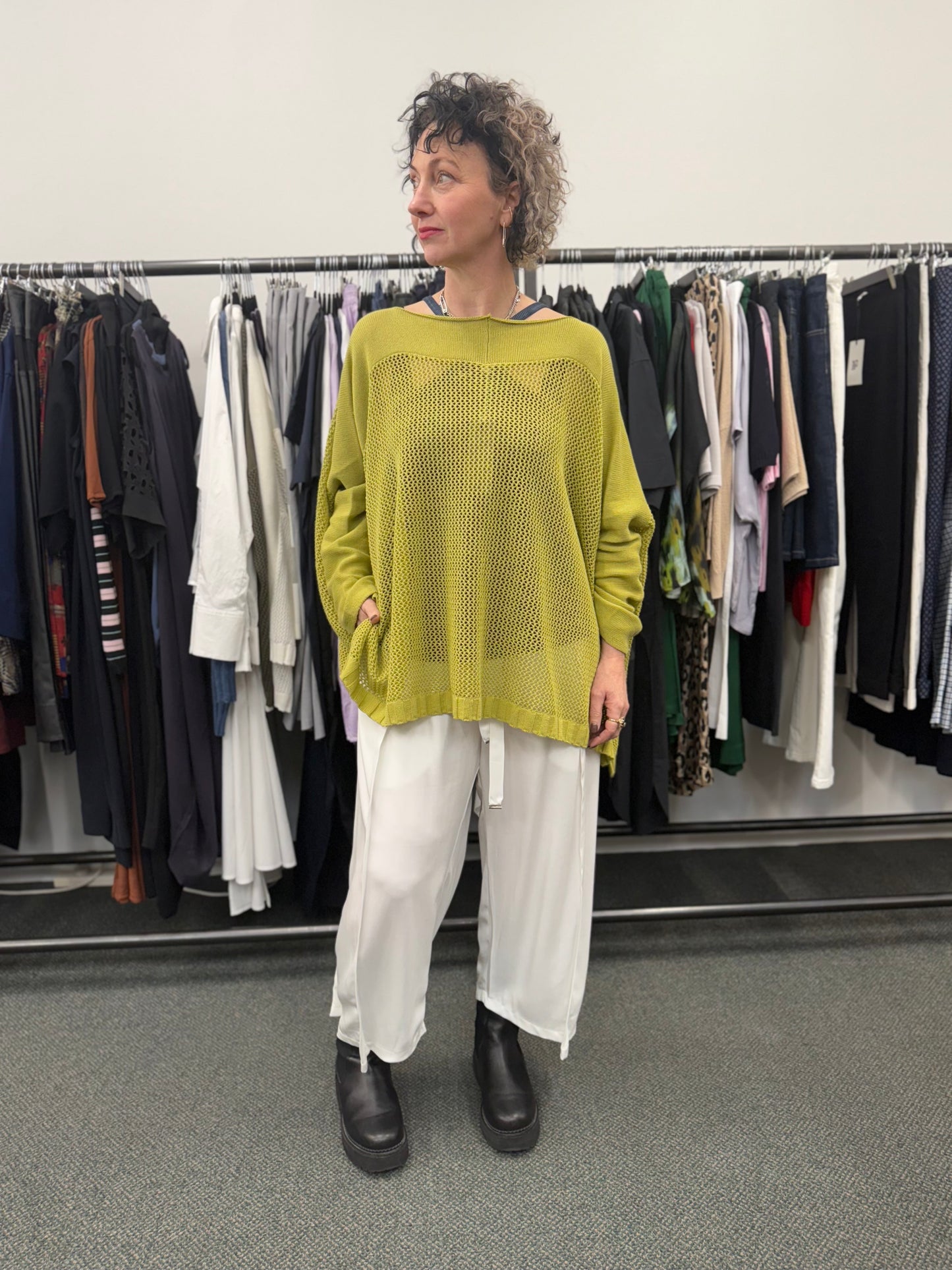 Taylor Mesh Deduct Sweater - Citrus