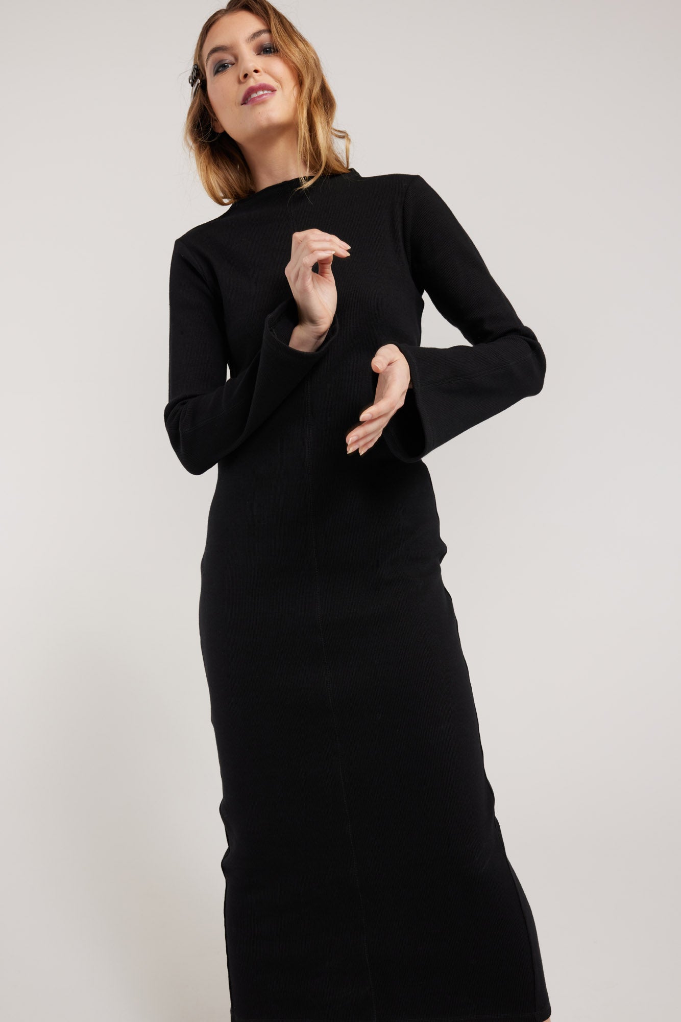 Nyne Opal Dress - Black Cotton