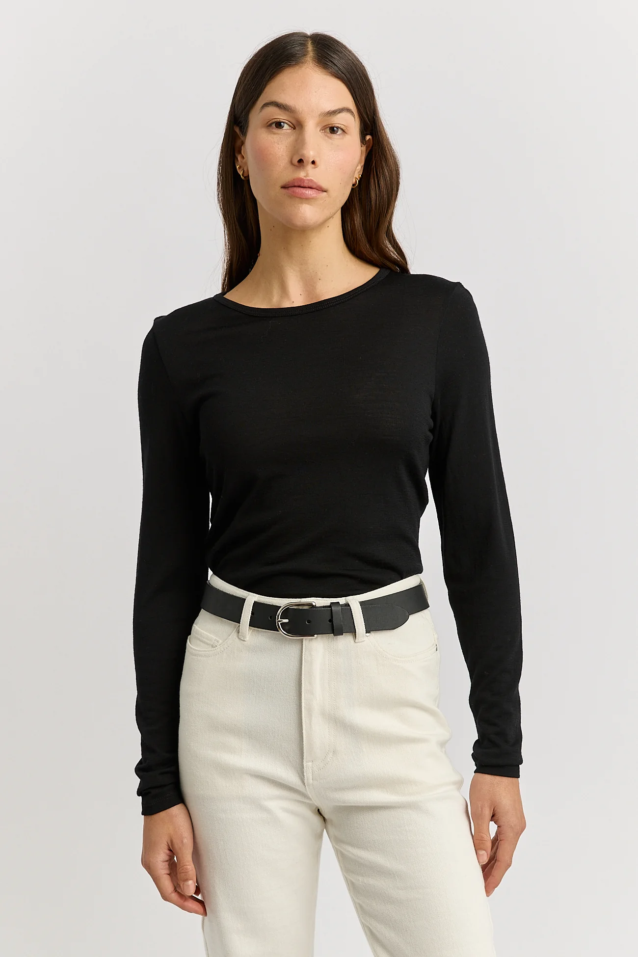 Toorallie Crew Merino Tee - Black AW26