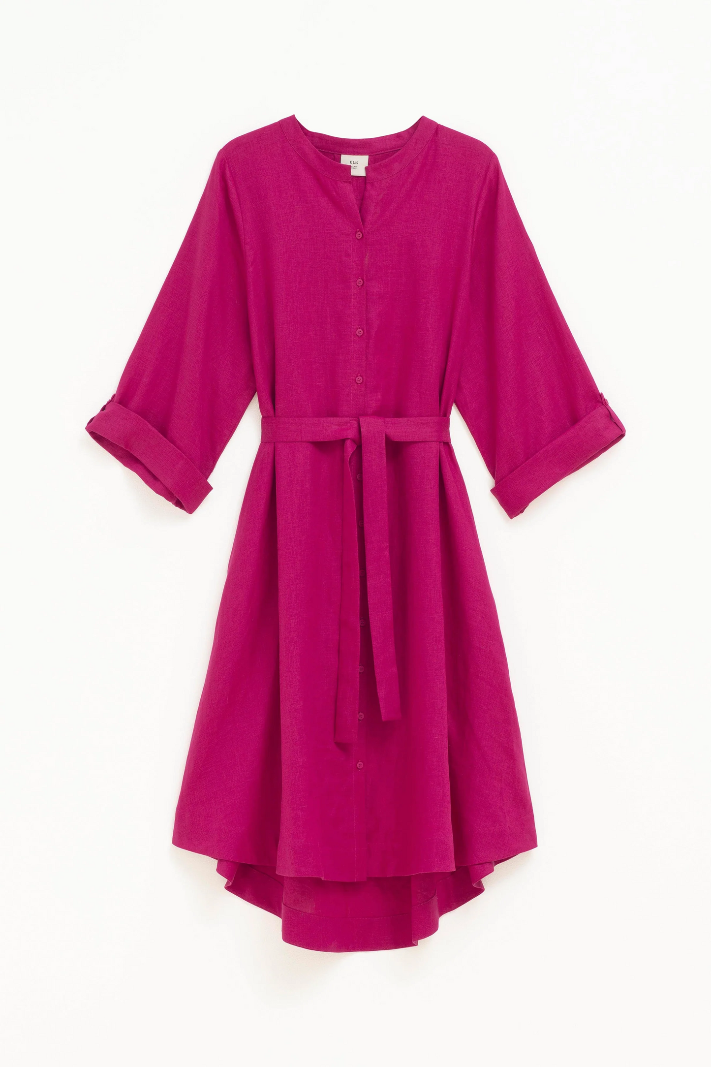Elk Elev Shirt Dress - Bright Pink
