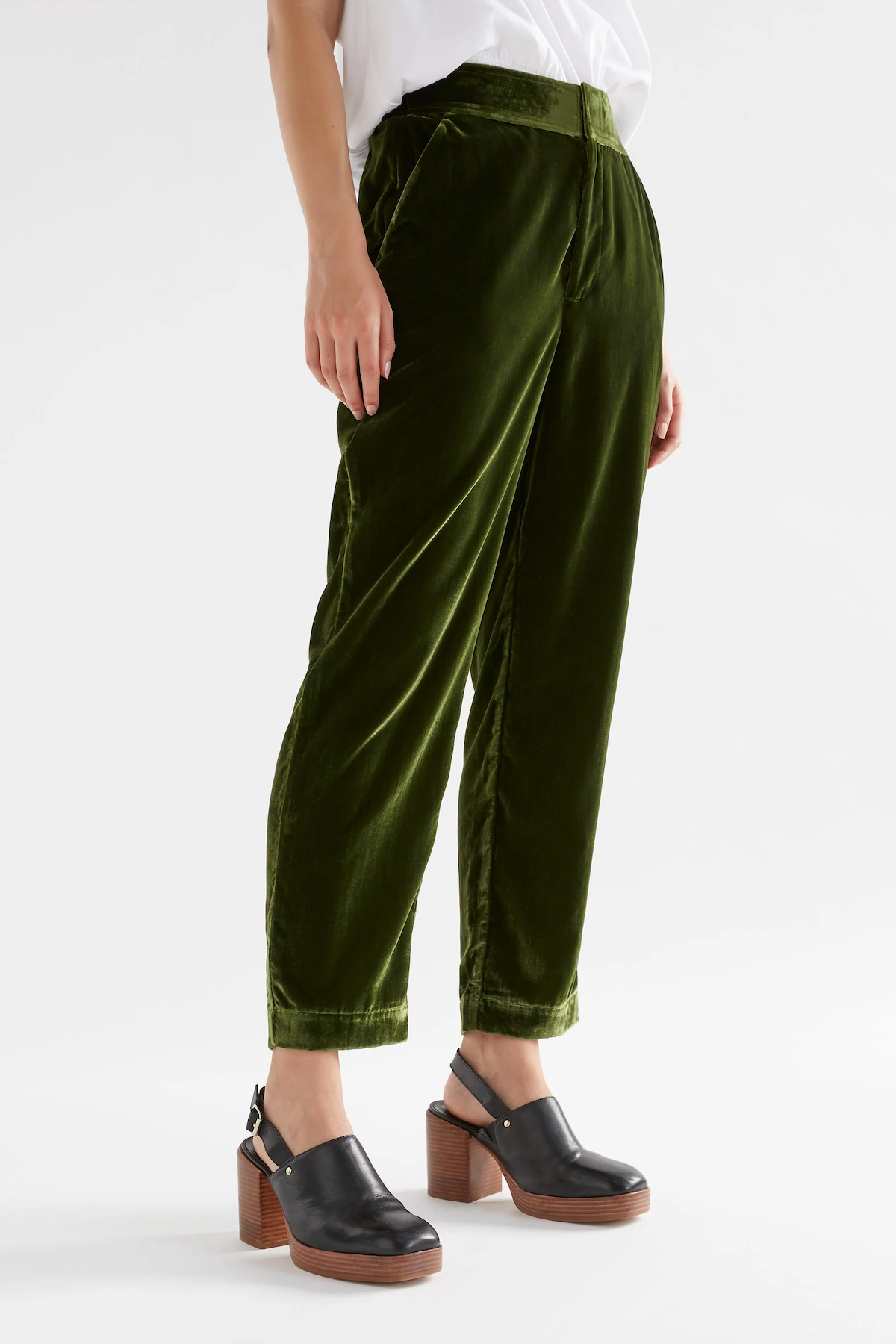 Elk Suuri Velvet Pant - Moss Green