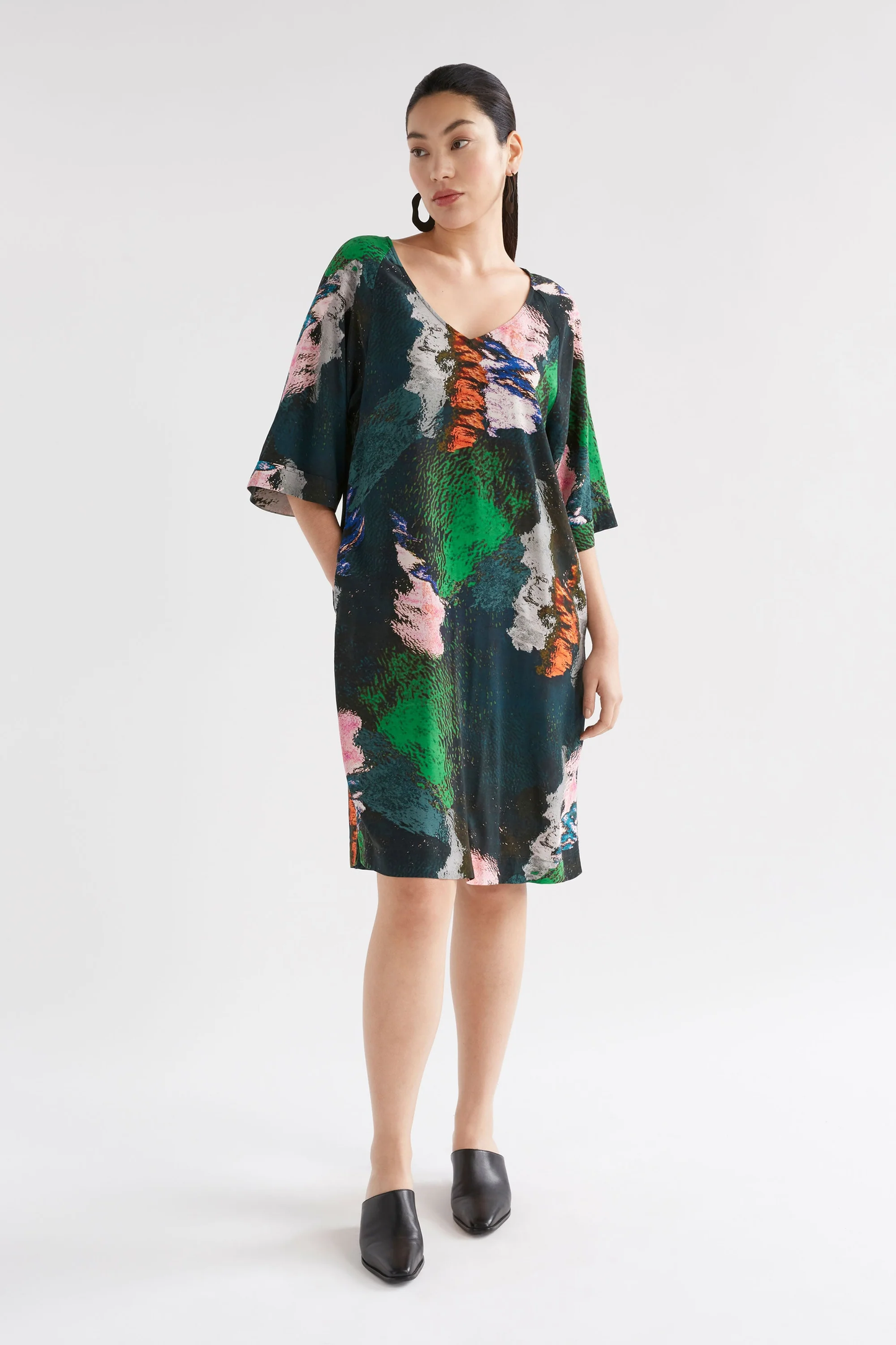 Elk Foljer Dress - Reflections Print