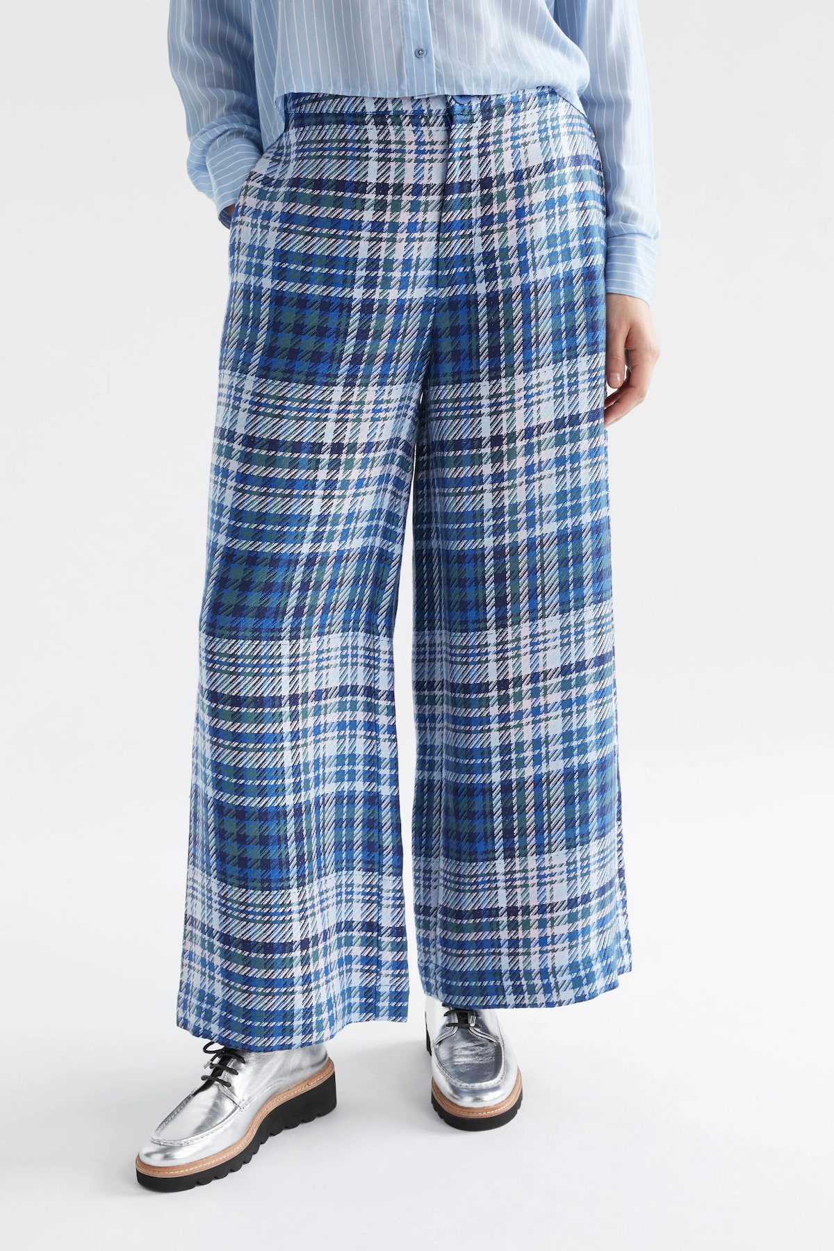 Elk Ranie Pant - Blue Multi Check