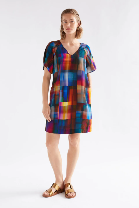 Elk Byde Short Dress - Ekko Print