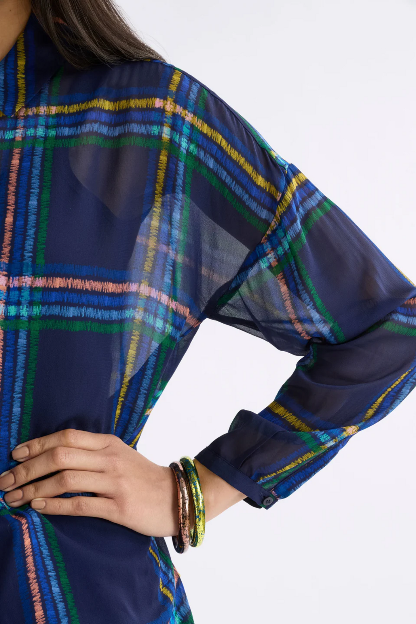 Elk Eir Sheer Shirt - Elba Check