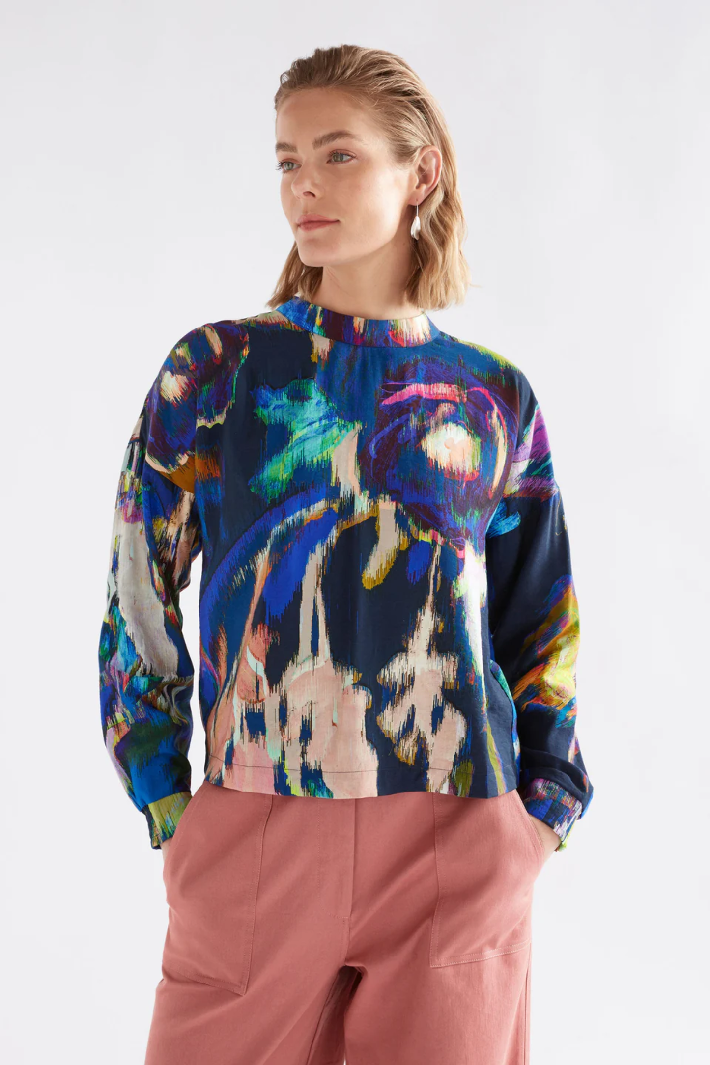 Elk Moda Turtle Neck Top - Vaara Print