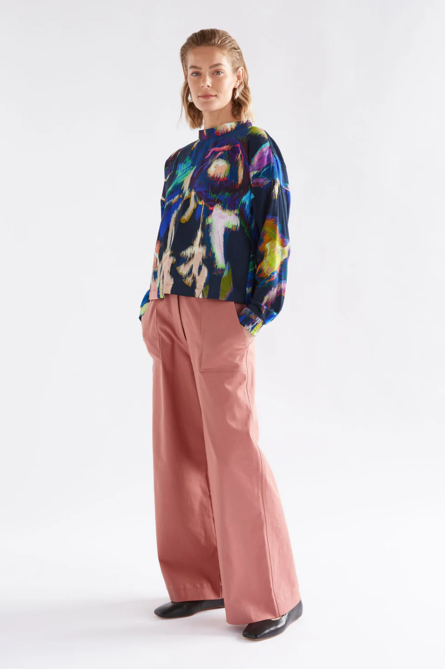 Elk Moda Turtle Neck Top - Vaara Print