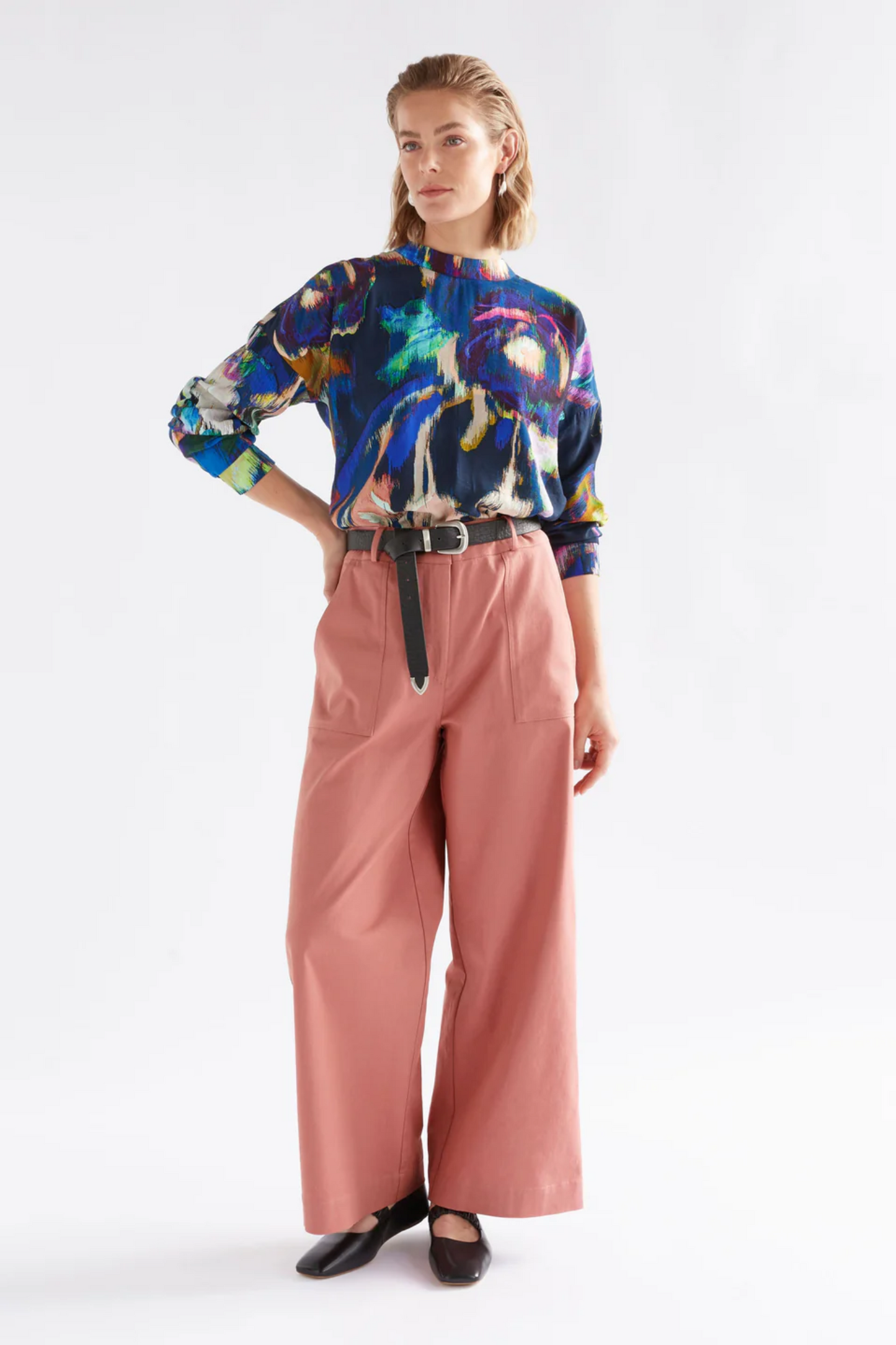 Elk Moda Turtle Neck Top - Vaara Print