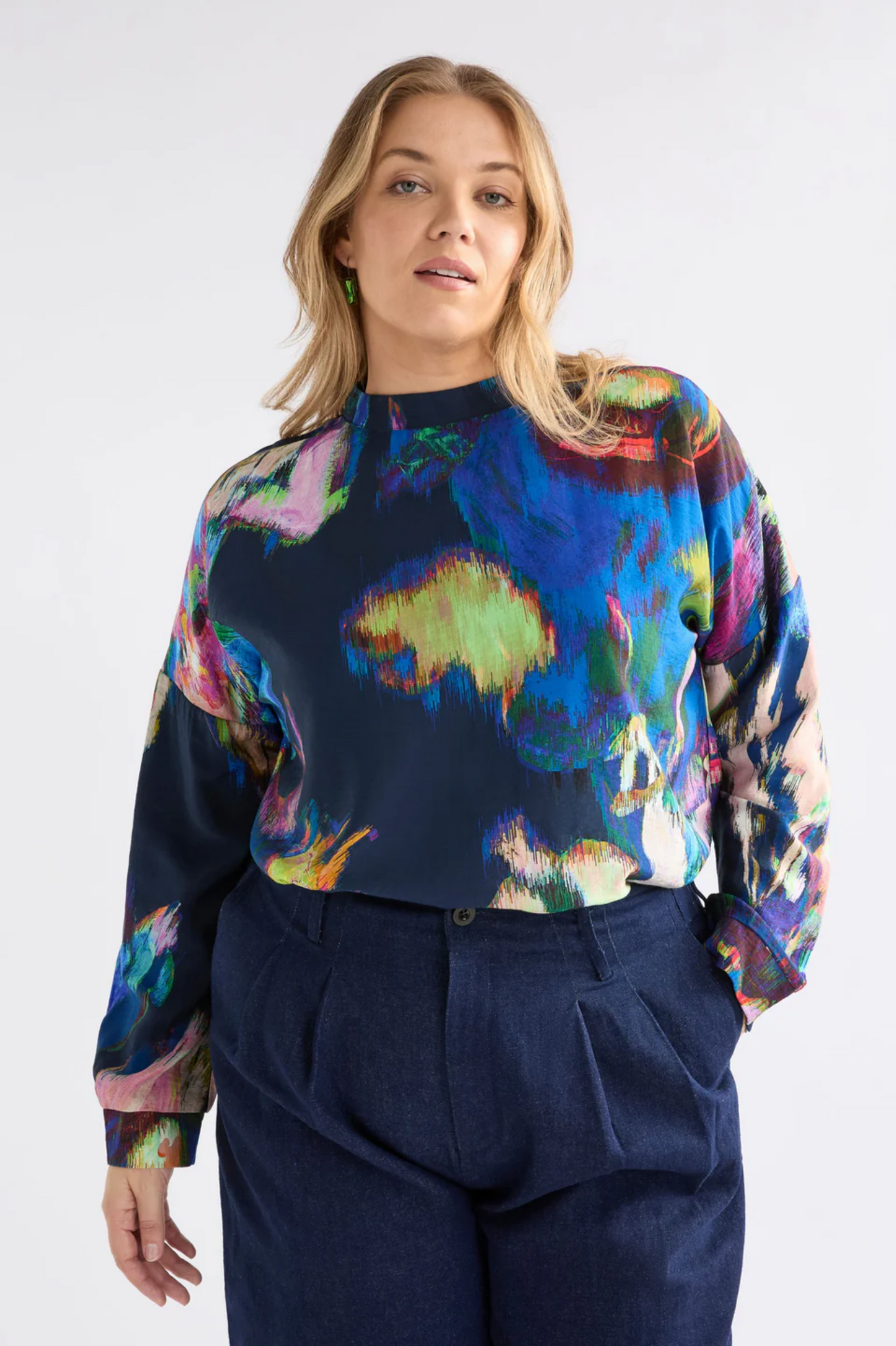 Elk Moda Turtle Neck Top - Vaara Print