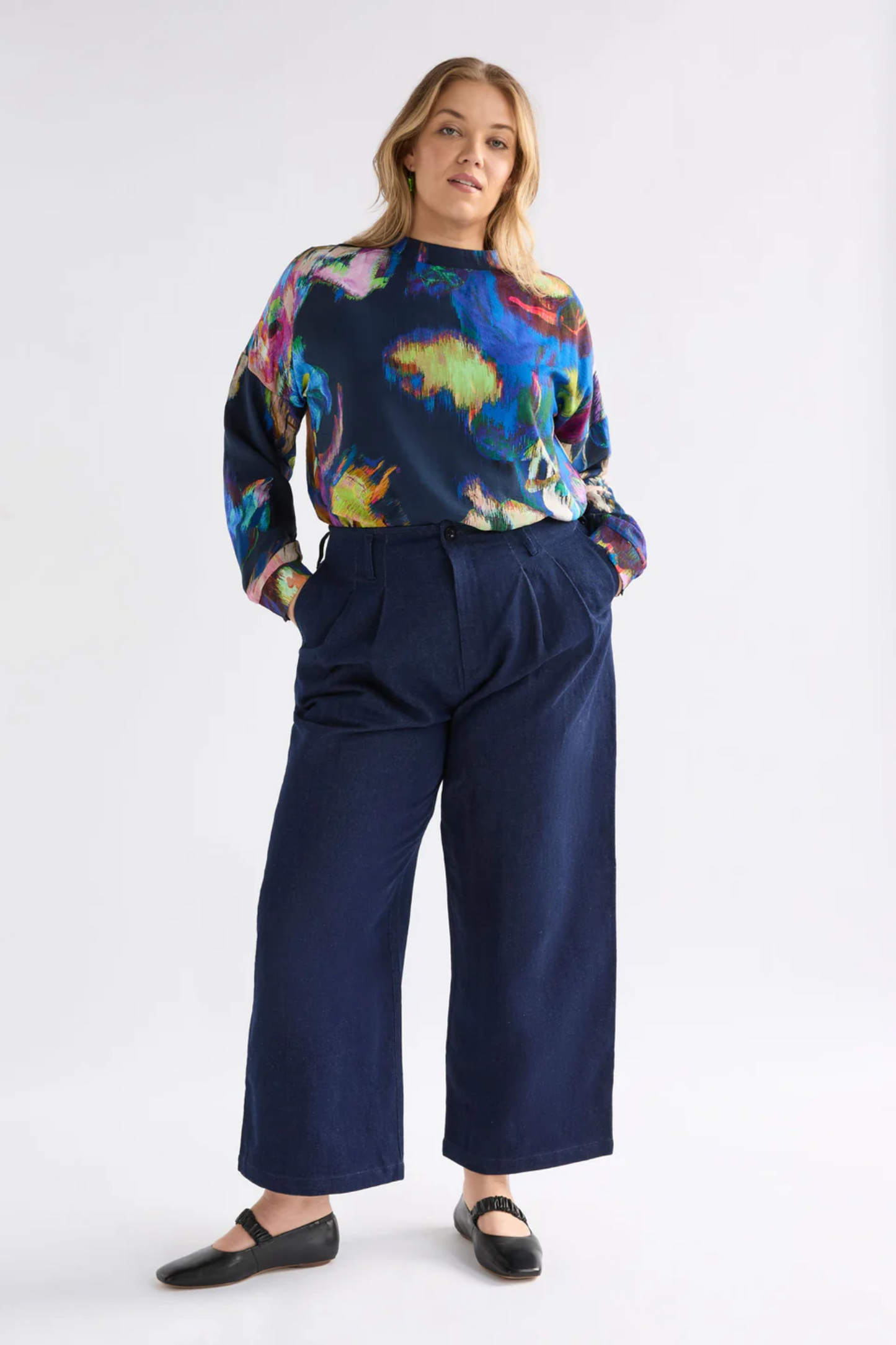 Elk Moda Turtle Neck Top - Vaara Print