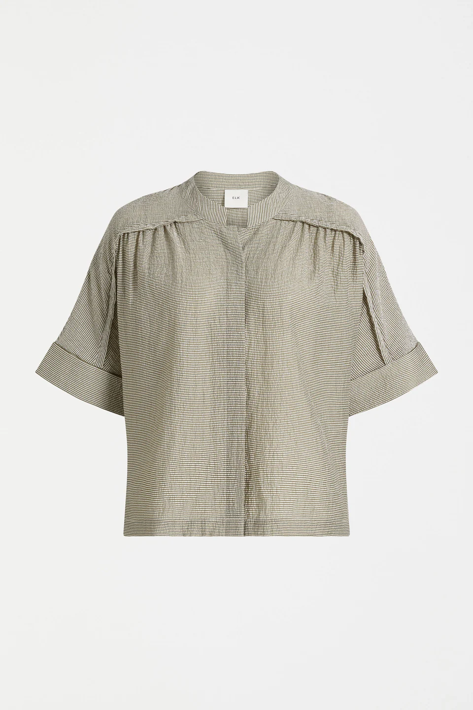 Elk Porta Shirt - Olive Stripe