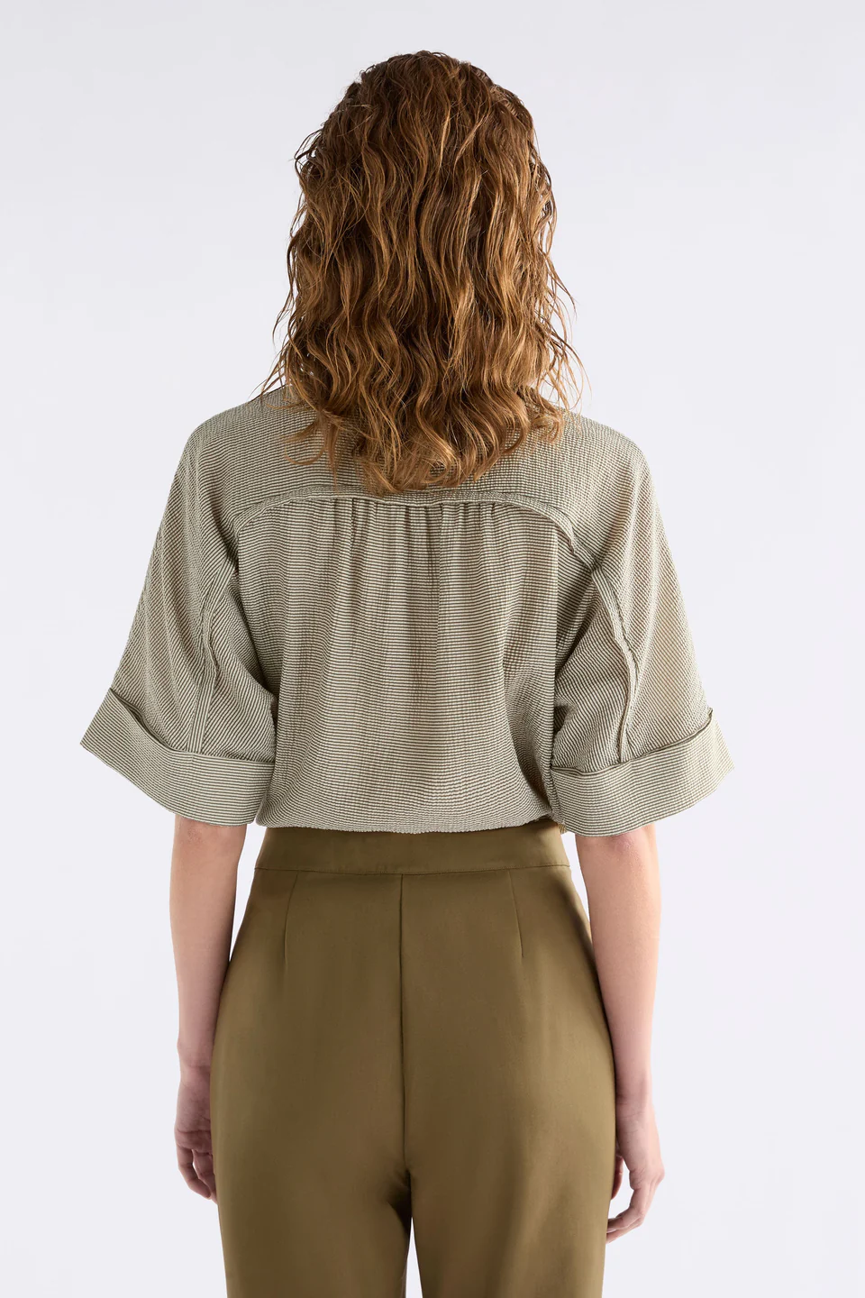 Elk Porta Shirt - Olive Stripe