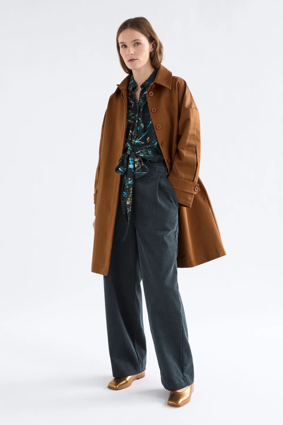 Elk Noemi Cord Pant - Carbon