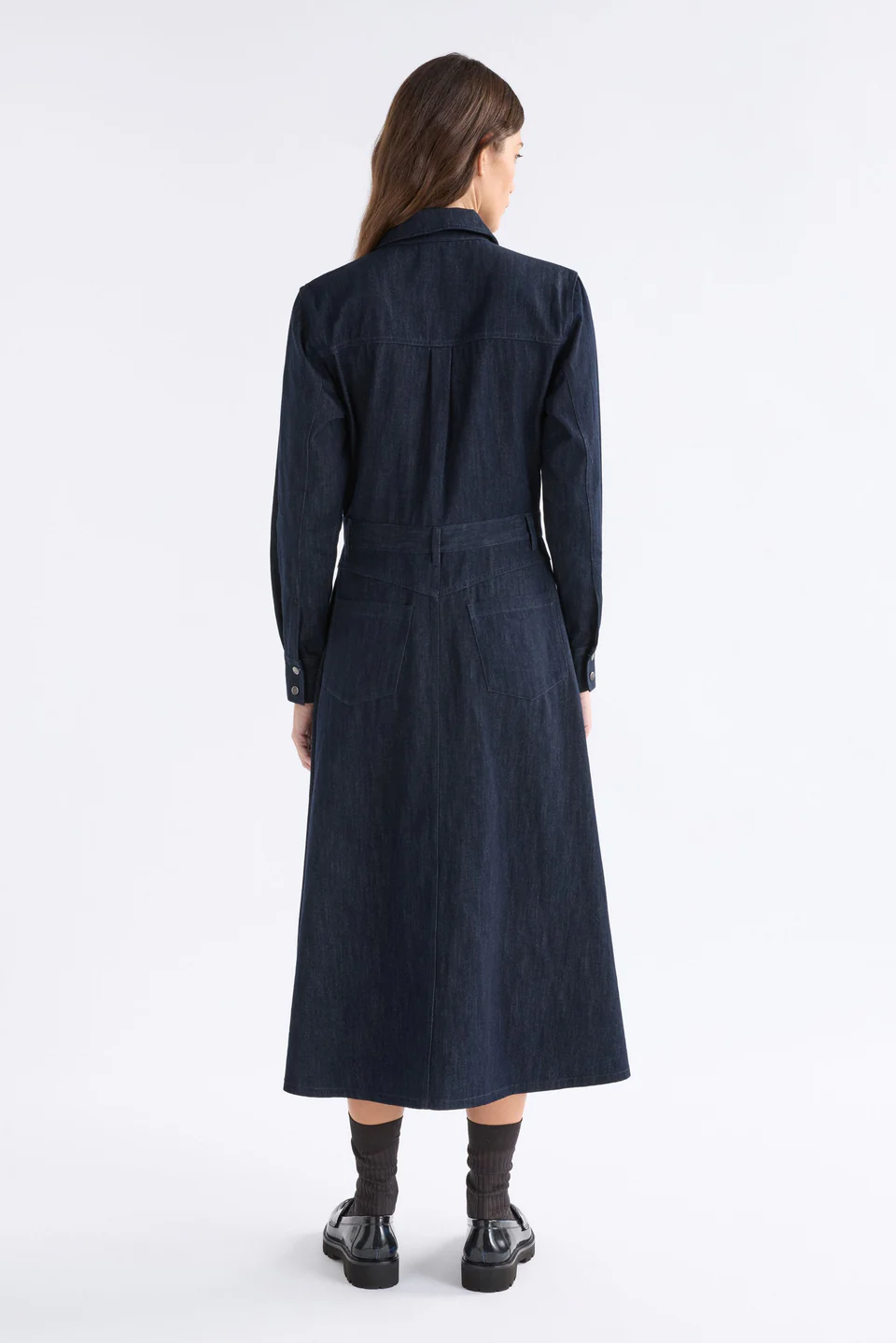 Elk Gerber Dress - Dark Blue Wash