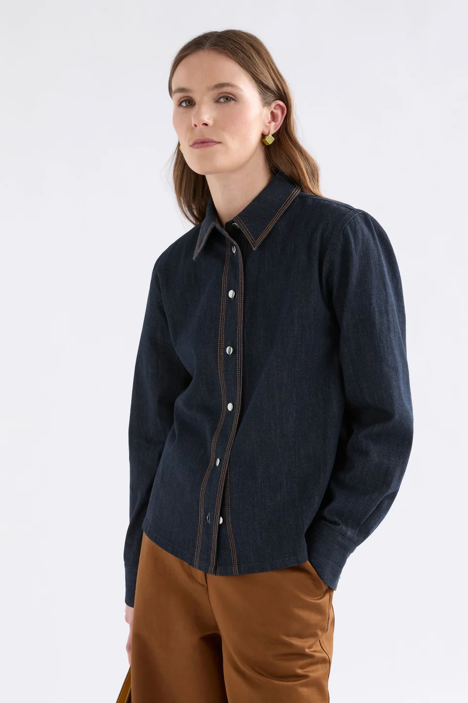 Elk Gerber Shirt - Dark Blue Wash